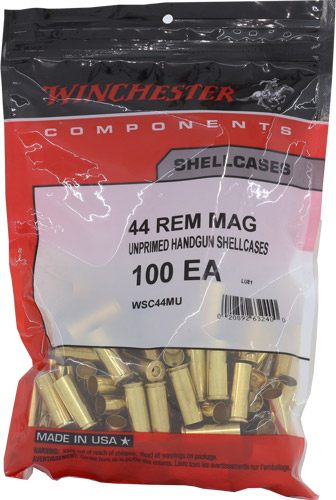 Winchester Bulk Components Ammo WSC44MU Unprimed Cases 44 RemMag Handgun Br view 2
