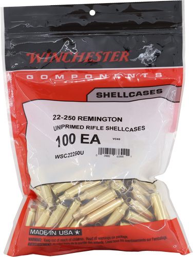 Winchester Ammo WSC22250U Unprimed Cases 22-250 Rem Rifle Brass 100/Bag view 2