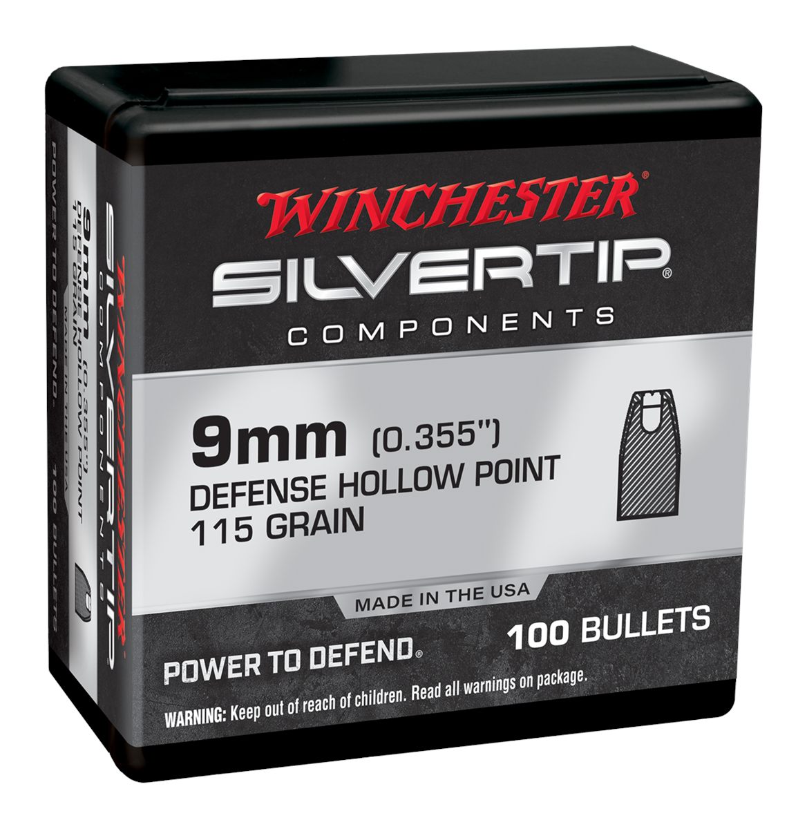 Winchester Ammunition Ammo WB9ST115X Centerfire Handgun Reloading 9mm 115gr