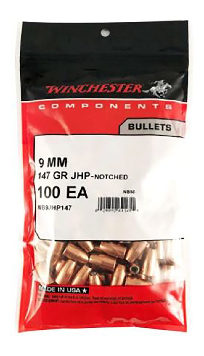 Winchester Ammunition Ammo WB9JHP147D Centerfire Handgun Reloading 9mm 147g