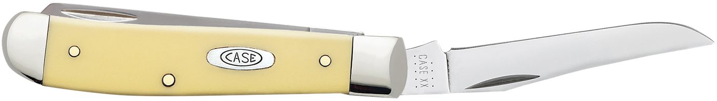 Case XX WR Pocket Knife Yellow Synthetic Mini Trapper Carbon Steel Item 029