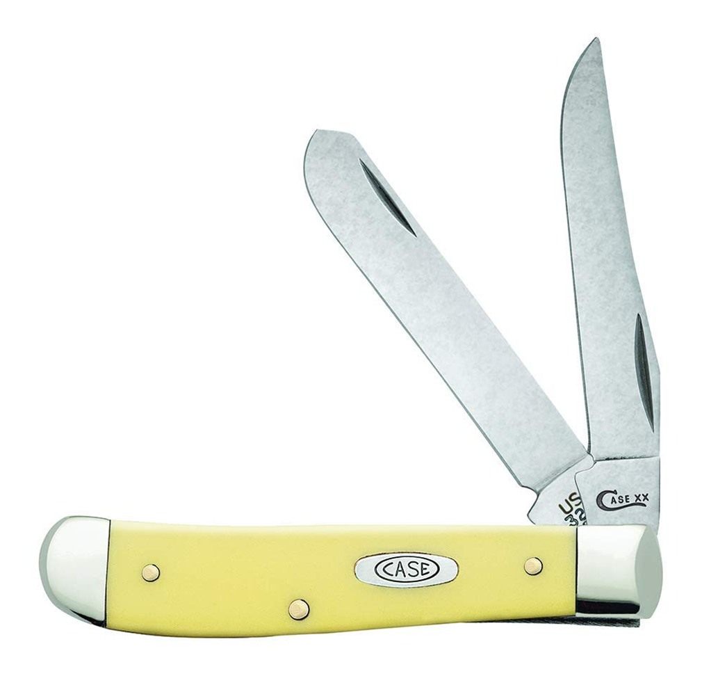 Case XX WR Pocket Knife Yellow Synthetic Mini Trapper Carbon Steel Item 029 view 2