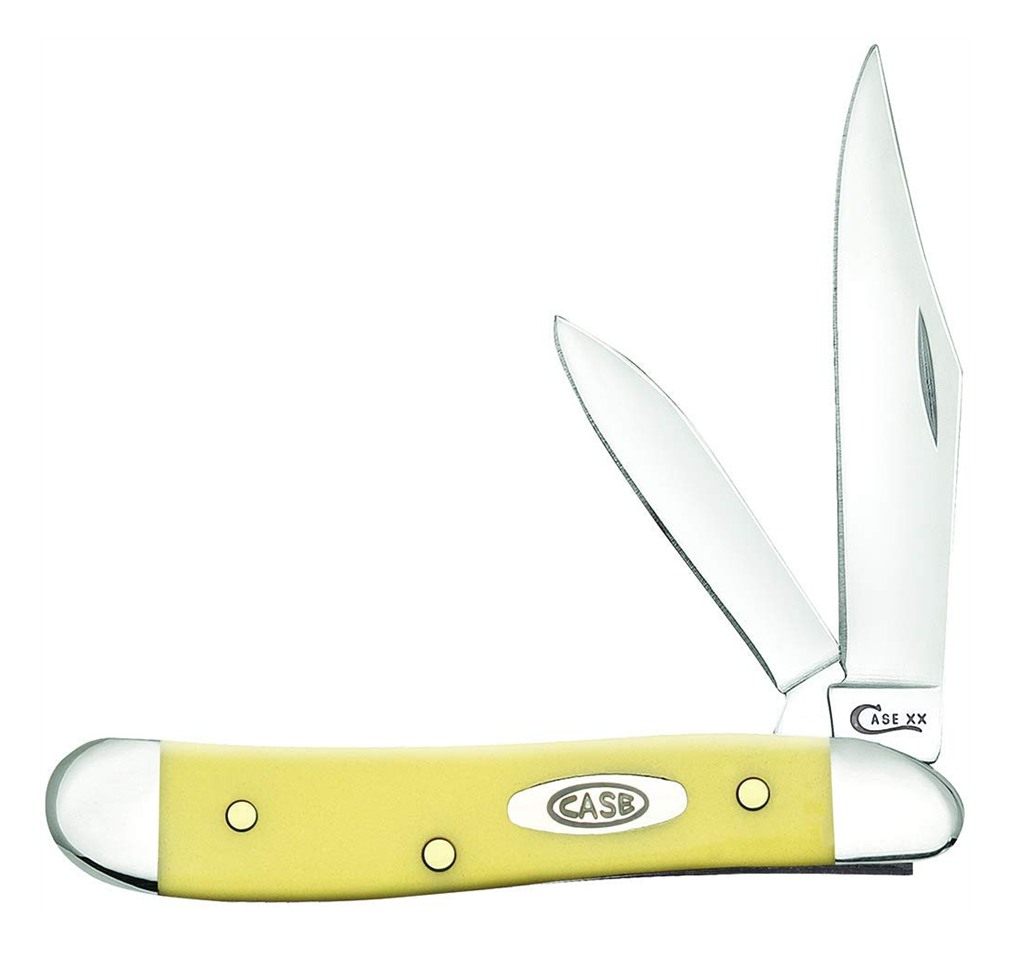 Case WR XX Pocket Knife Yellow Synthetic Peanut Cv Item 030 - (3220 - Lengt view 2