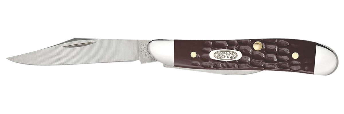 Case WR XX Pocket Knife Brown Synthetic Jigged Peanut Item 046 - (6220 SS)