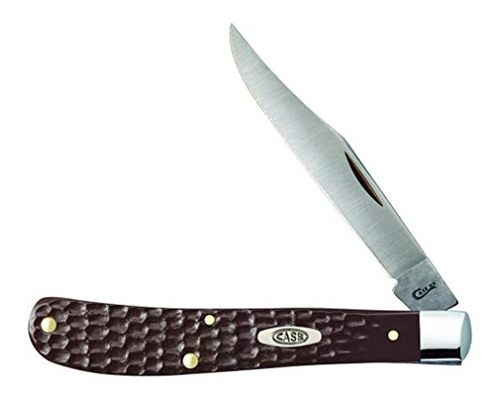 Case WR XX Pocket Knife Brown Synthetic Barehead Slimline Trapper Item 135 view 3