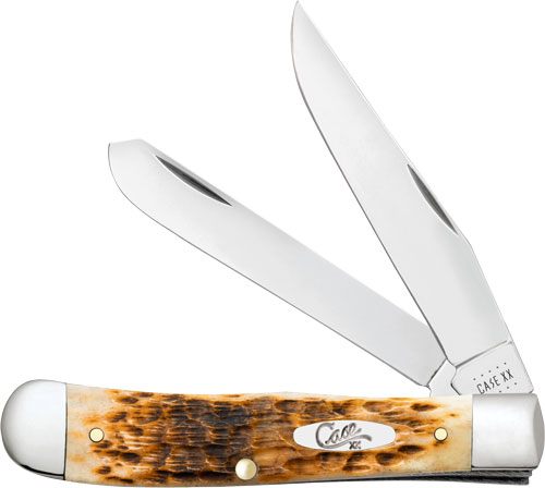 Case 00164 Trapper Medium 3.25in/3.27in Folding Clip Point/Spey Plain Mirro view 2