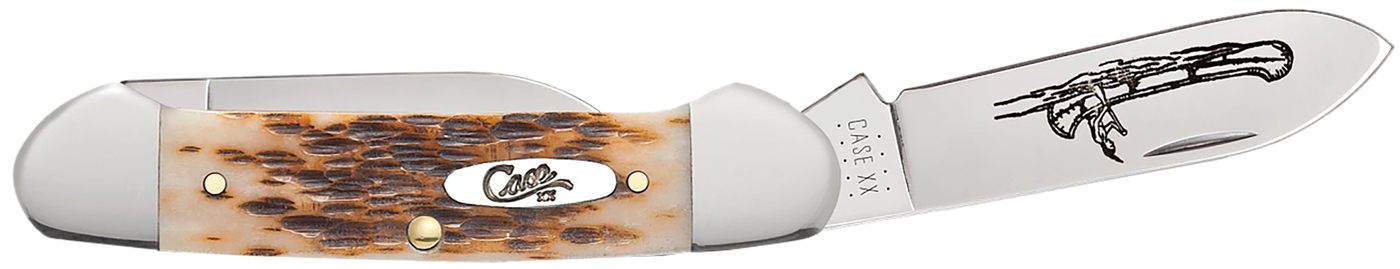 Case WR XX Pocket Knife Amber Jigged Bone Canoe Cv Item 263 - (62131 - Leng