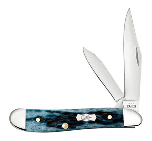 CASE KNIVES POCKET WORN MEDITERRANEAN BLUE BONE PEANUT view 2