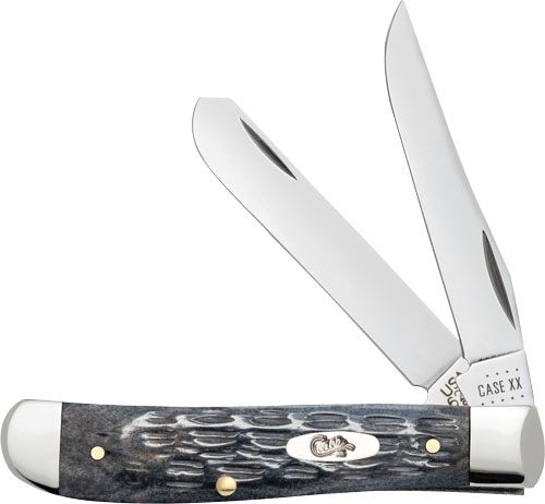 CASE KNIVES POCKET WORN GRAY BONE CRANDALL JIG MINI TRAPPER