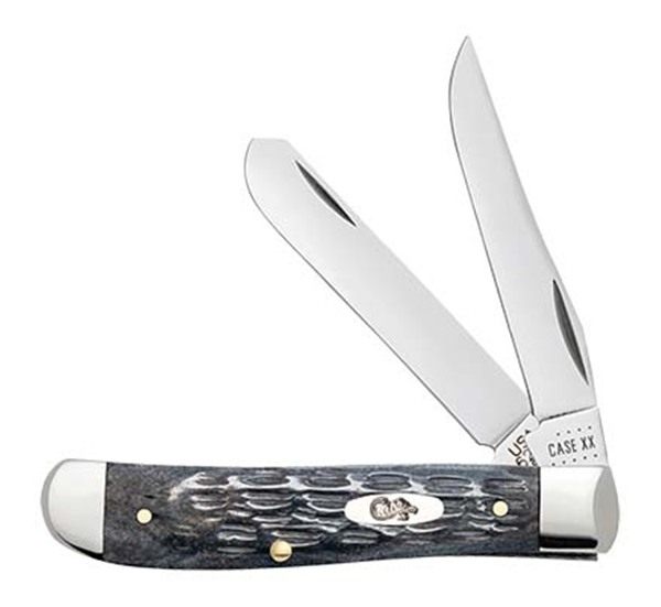CASE KNIVES POCKET WORN GRAY BONE CRANDALL JIG MINI TRAPPER view 2