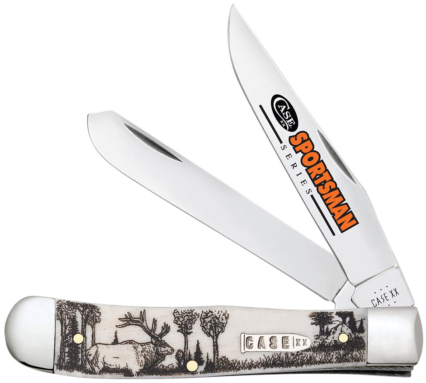 WR Case Sons Cutlery 81222 Trapper Sportsman Folding Clip Point/Spey Plain