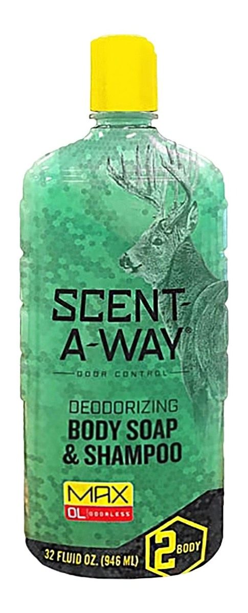 Hunters Specialties Scent-A-Way MAX 32oz Liquid Body Soap Shampoo, Green, 3