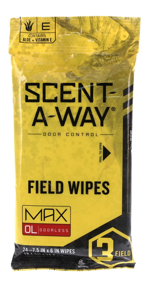 Hunters Specialties Scent-A-Way MAX Odorless Field Wipes - Control Unscente
