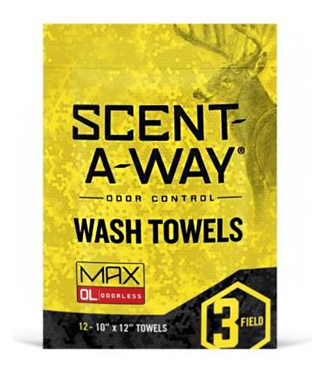 Hunters Specialties Scent-A-Way MAX Odorless Wash Towels, 12 Pack Refreshme