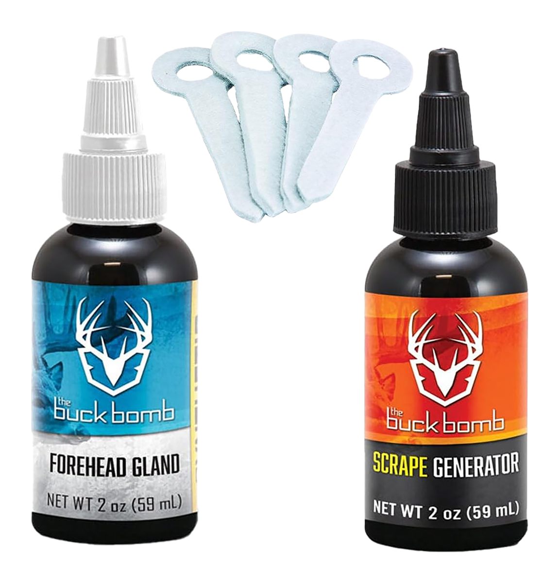 Hunters Specialties Buck Bomb Scrape Kit Liquid Scents w/4 Spike Wicks | 2o