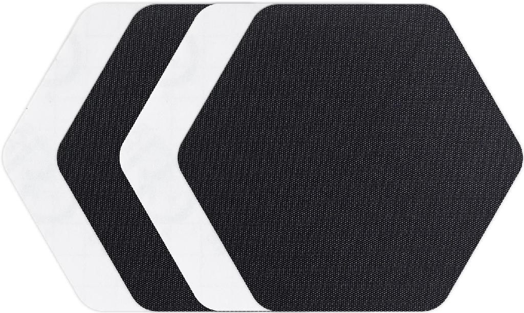 Gear AID Tenacious Tape-3in Hexagon Patch 2 Black/2 Clear Works ON ALL TEC