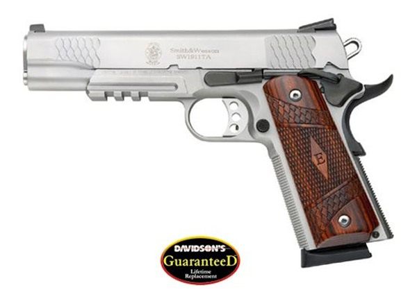 Smith Wesson 108411 1911 E-Series 45 ACP 5in Barrel 8+1, Satin Stainless St view 3