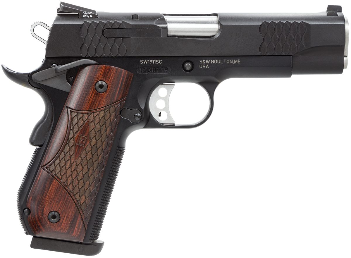 Smith and Wesson 108483 1911 E-Series 45 ACP 7+1/8+1, 4.25in Stainless Stee view 2