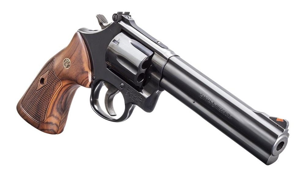 Smith Wesson 150908 Model 586 Classic 357 Mag or 38 S W Spl +P Blued Carbon view 4