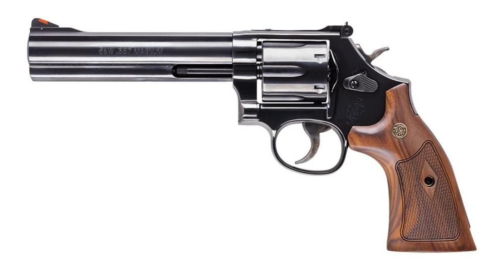 Smith Wesson 150908 Model 586 Classic 357 Mag or 38 S W Spl +P Blued Carbon view 5