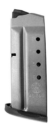 Smith Wesson M P40 Shield Handgun Magazine Stainless Steel .40 S W 6/rd view 2