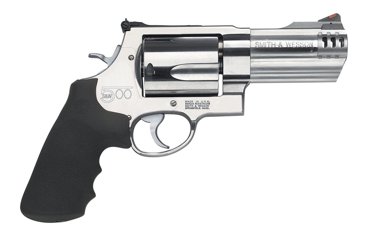 Smith Wesson 163504 Model 500 X- S W Mag Stainless Steel 4in Compensated Ba