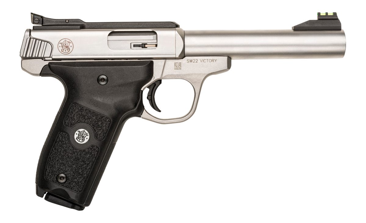 Smith Wesson 108490 SW22 Victory Full Size 22 LR 10+1, 5.50in Silver Match