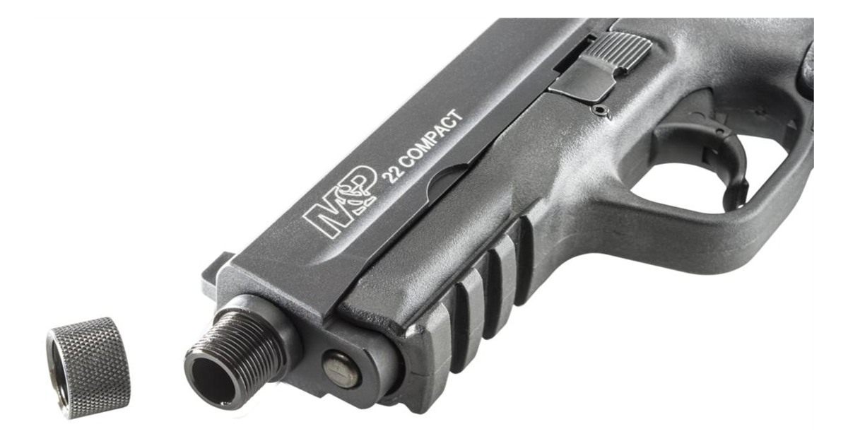 Smith Wesson 10199 M P Compact 22 LR 3.50in Threaded Barrel 10+1, Black Pol view 2