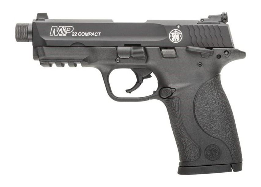 Smith Wesson 10199 M P Compact 22 LR 3.50in Threaded Barrel 10+1, Black Pol view 4