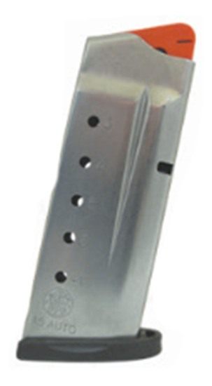 Smith Wesson M P Shield Handgun Magazine Stainless Steel .45 Auto 6/rd view 2