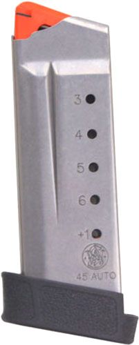 Smith Wesson M P Shield Handgun Magazine Stainless Steel .45 Auto 7/rd view 3