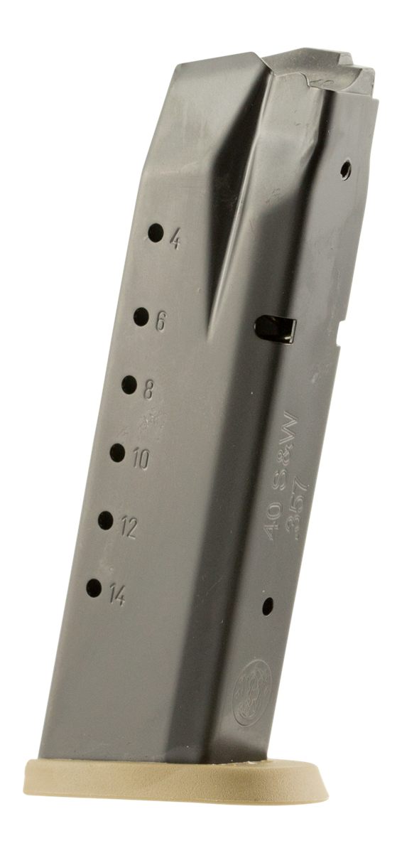 Smith Wesson Steel M P40 M2.0 Handgun Magazine Black w FDE Base .40 S W 15/