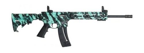 Smith Wesson S W M P15-22 Sport Robin's Egg Blue Platinum Finish Rifle .22L