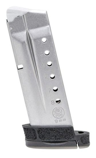 Smith Wesson M P Shield M2.0 SS Handgun Magazine with Finger Rest 9mm Luger view 2
