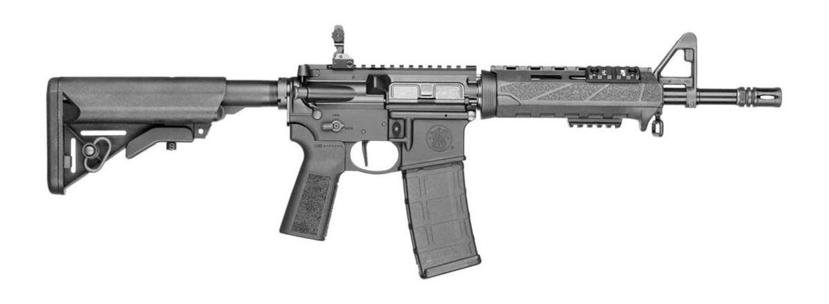 Smith Wesson M P 15 SBR 5.56 11.5inBBL, Drop IN HG, Fixed A2 Front, Flip UP view 5
