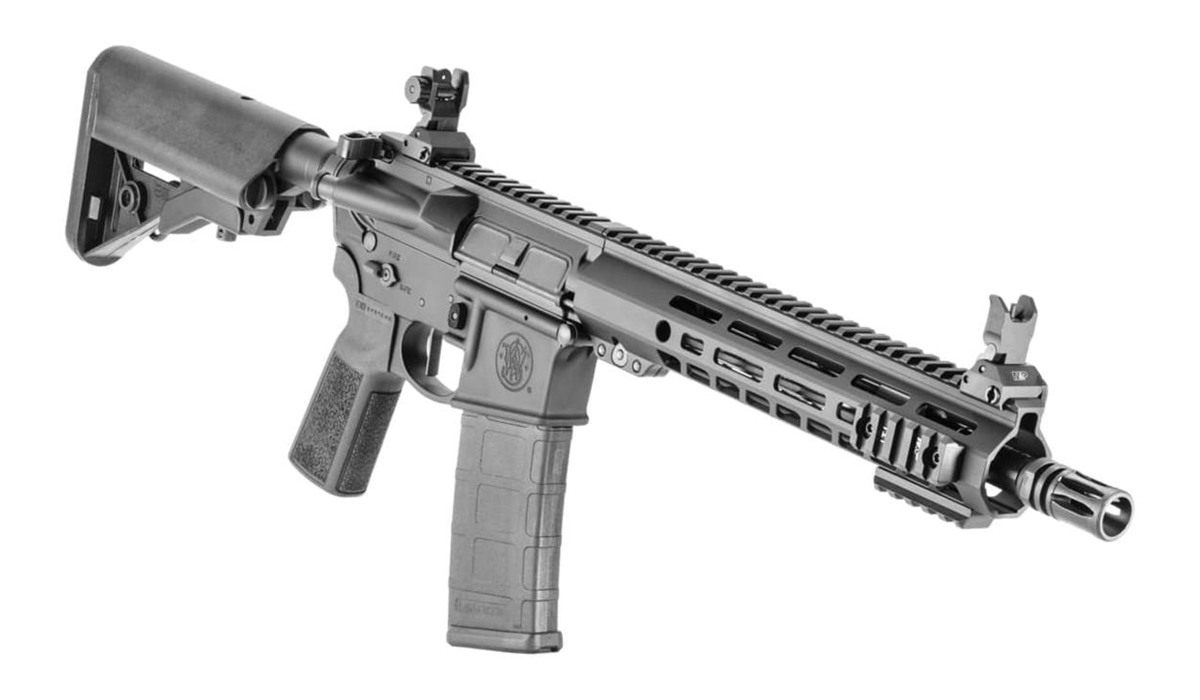 Smith Wesson M P 15 SBR 5.56 11.5inBBL, 10.5in MLOK, Flip UP Rear, Fixed Si view 3