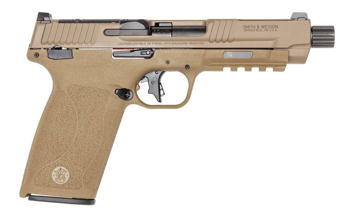 Smith Wesson M P 5.7 Handgun 5.7x28mm 22rd Magazine 5in Threaded Barrel FDE view 2