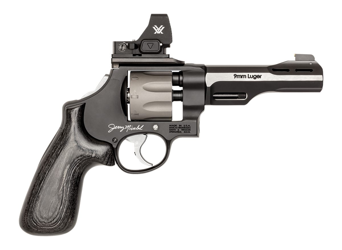 Smith and Wesson 14045 PC Model 327 w/Optic N- 9mm Luger 8 Shot 5in Black/S