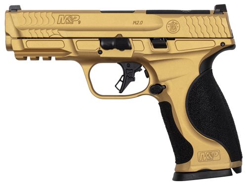 Smith Wesson S W M P9 M2.0 Metal 9MM 4.25in 17-Shot Gold Cerakote view 2