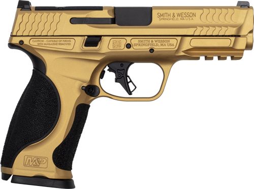 Smith Wesson S W M P9 M2.0 Metal 9MM 4.25in 17-Shot Gold Cerakote view 3