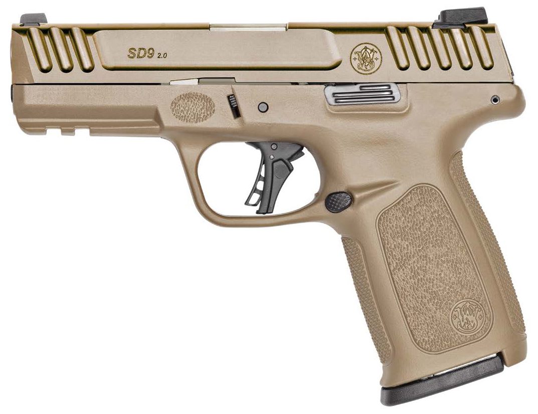 Smith Wesson SD9 2.0 Handgun 9mm Luger 16rd Magazine 4in Barrel FDE with Su view 2