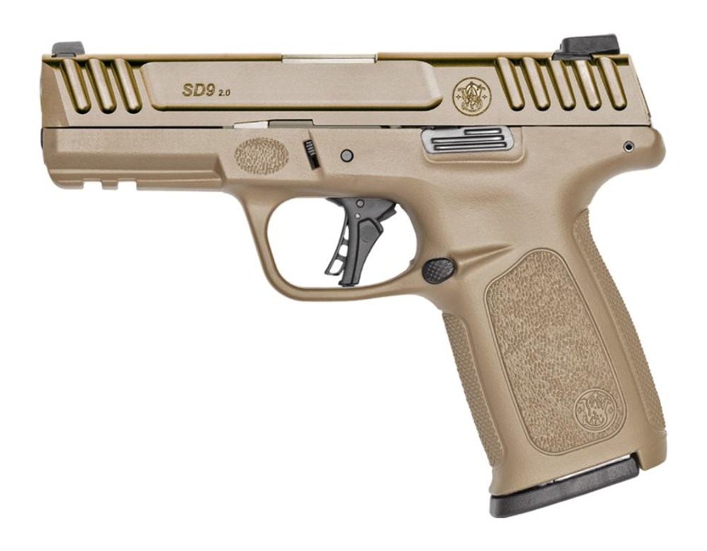 Smith Wesson SD9 2.0 Handgun 9mm Luger 16rd Magazine 4in Barrel FDE with Su view 3