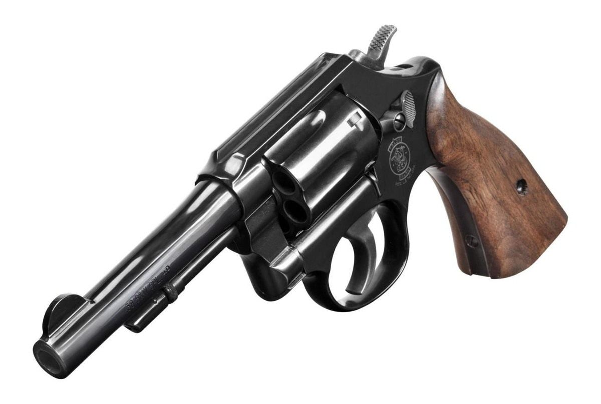 Smith Wesson 14074 Model 10 K- 38 S W Spl+P 6 Shot 4in Blued Carbon Steel B view 4