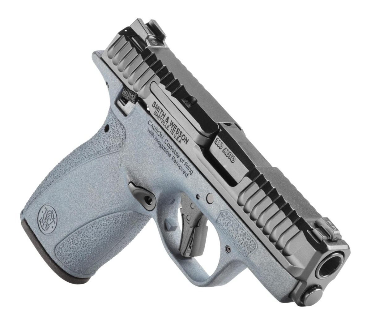 Smith Wesson S W M P Bodyguard 2.0 Blue Titanium Thumb Safety Handgun .380 view 2