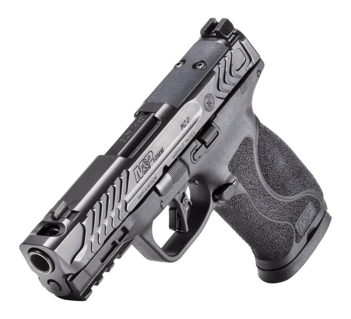 Smith Wesson 14413 M P PC M2.0 10mm Auto 15+1 4in Black Armornite Ported St view 2