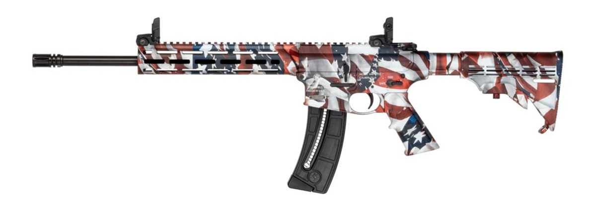 Smith Wesson 14714 M P15-22 Sport Flag LR 25+1 16.50in Black Threaded Barre view 4