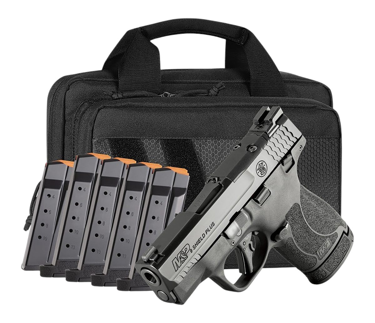 Smith Wesson M P 9 Shield Plus OR TS Carry On Bundle 9mm Luger 10(1) 13(5)r