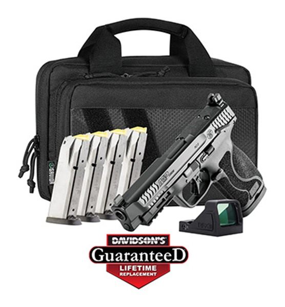 Smith & Wesson 14748 M&P M2.0 Bundle Full Size 10mm Auto 15+1 4.60" Black Armornite Stainless Steel Barrel & Serrated w/Optic Slide, Black Polymer Frame w/Picatinny Rail, Interchangeable Palmswell Gri view 3