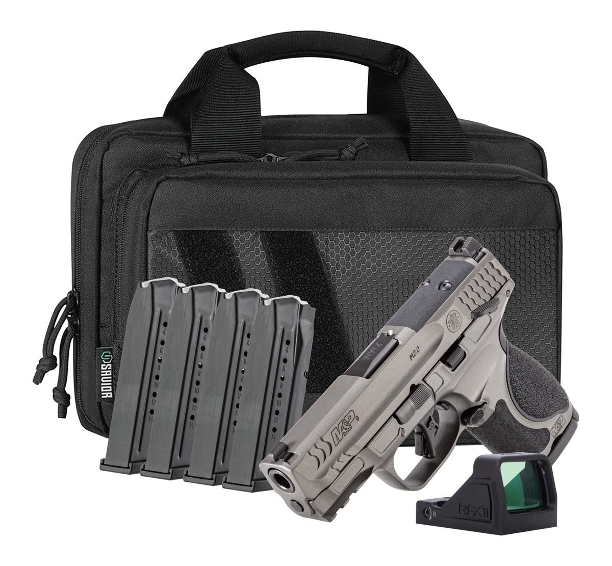 Smith Wesson 14804 M P M2.0 Bundle 9mm Luger 15+1 3.60in Black Armornite Ba