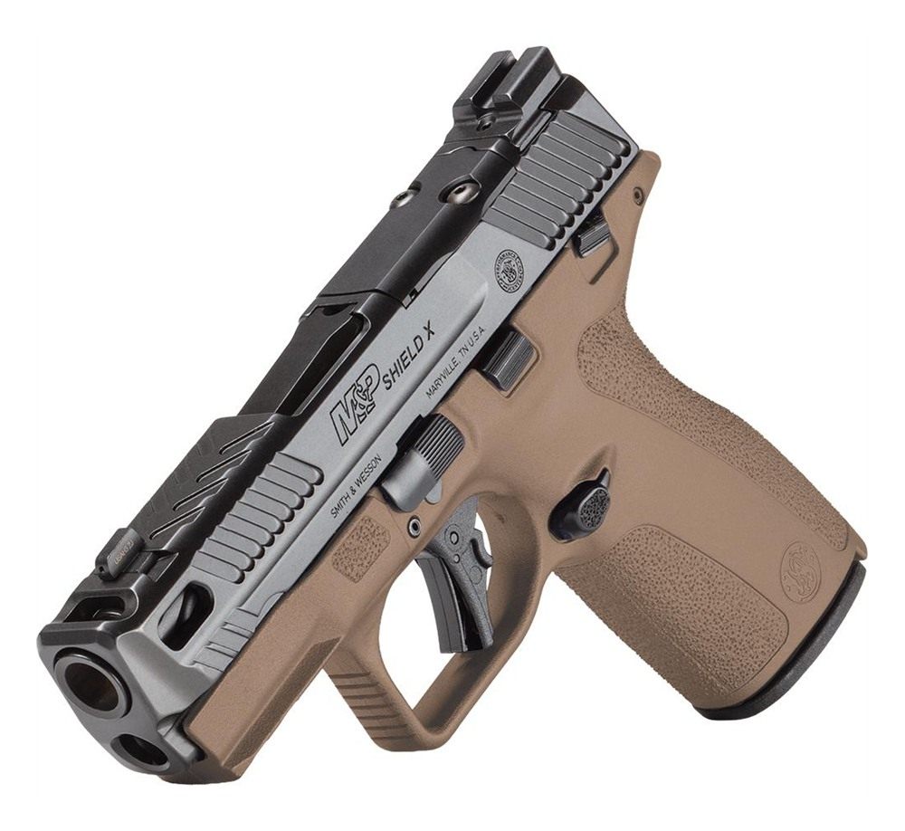 Smith Wesson S W PC Shield-X Carry Comp Midnight Bronze Handgun 9mm Luger 1